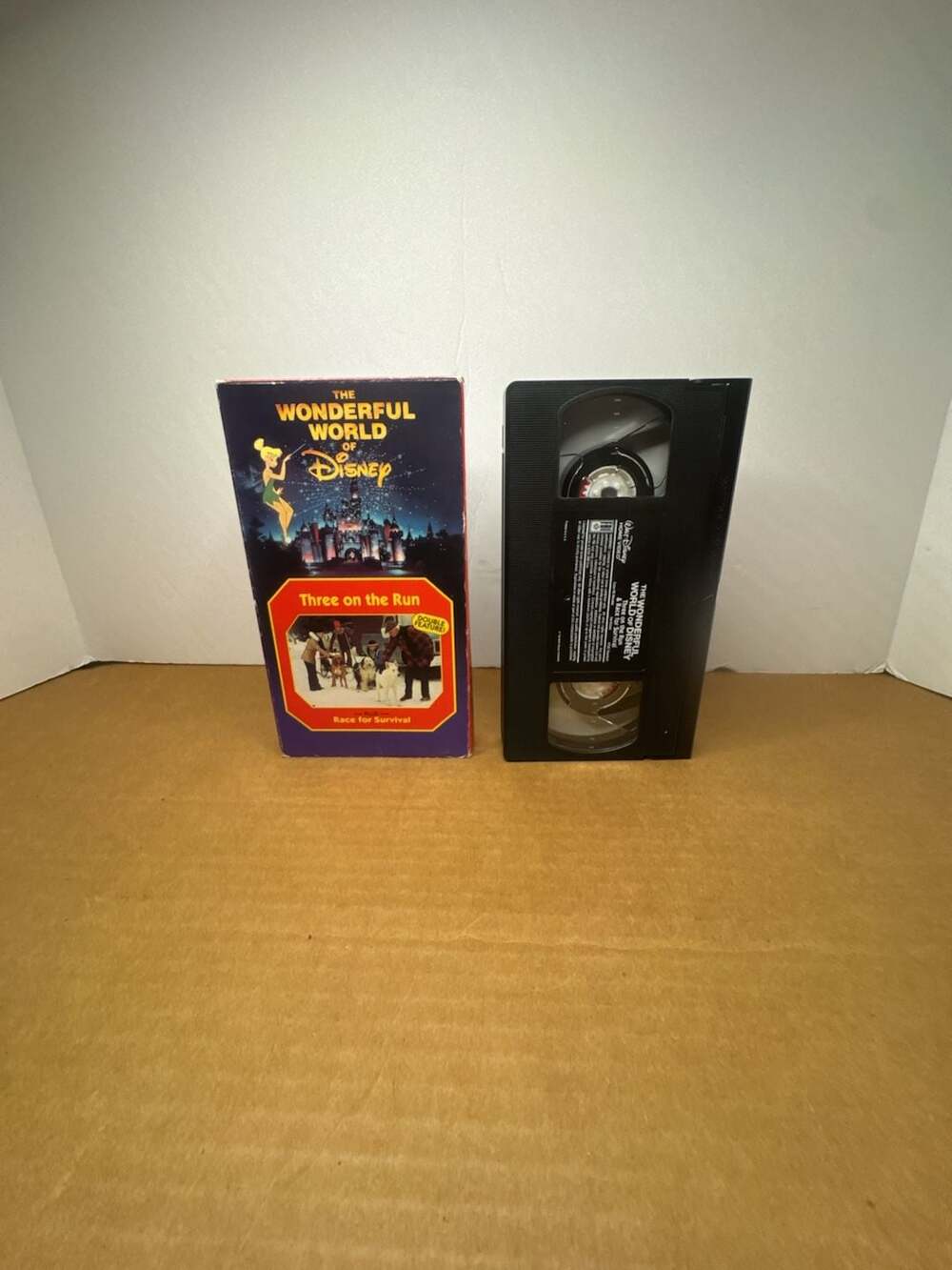 The Wonderful World of Disney: Three on the Run & Race for Survival VHS Double